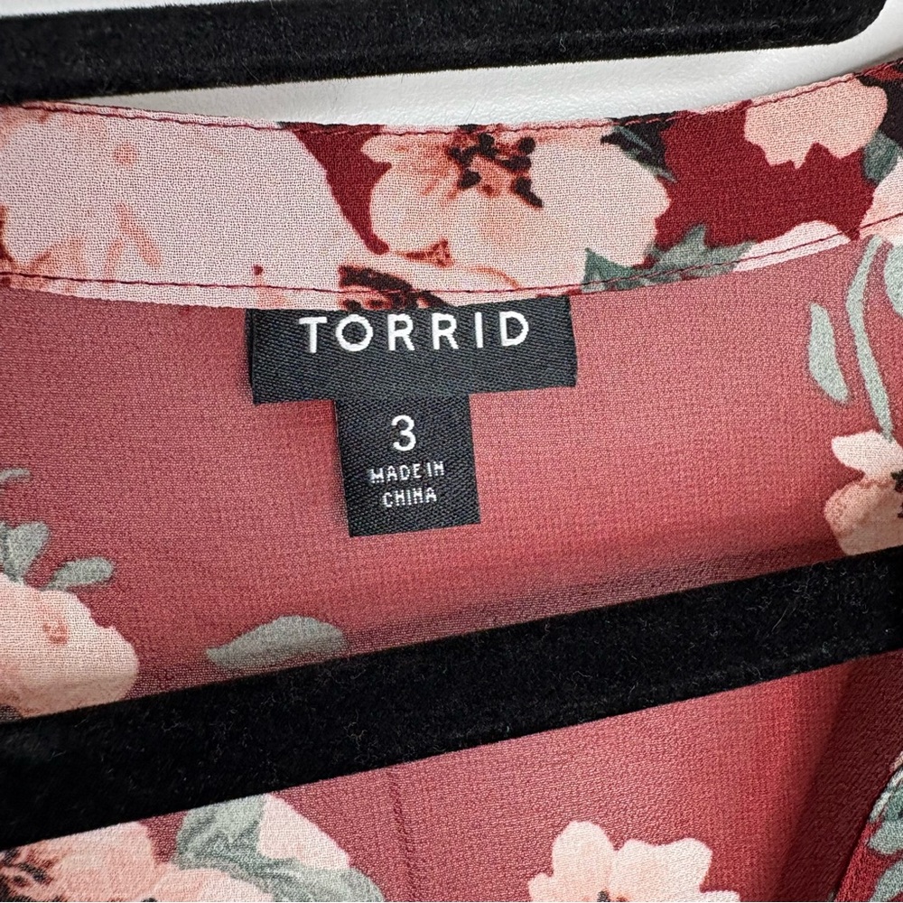 Torrid Lexie Floral Babydoll Tunic size 3 - Picture 11 of 12